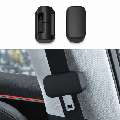 Silicone seat belt buckle cover set for Tesla Model Y Juniper and Model 3 Highland, providing protection and a stylish look.