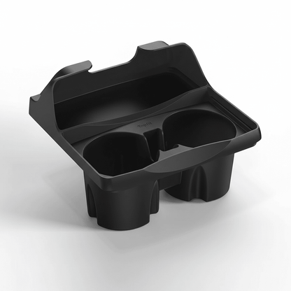 Silicone center console cup holder insert for Tesla Model 3 and Model Y, anti-spill storage box, designed for secure drink placement.