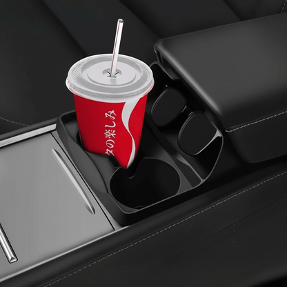Silicone center console cup holder insert for Tesla Model 3 and Model Y, anti-spill storage box for secure drink placement