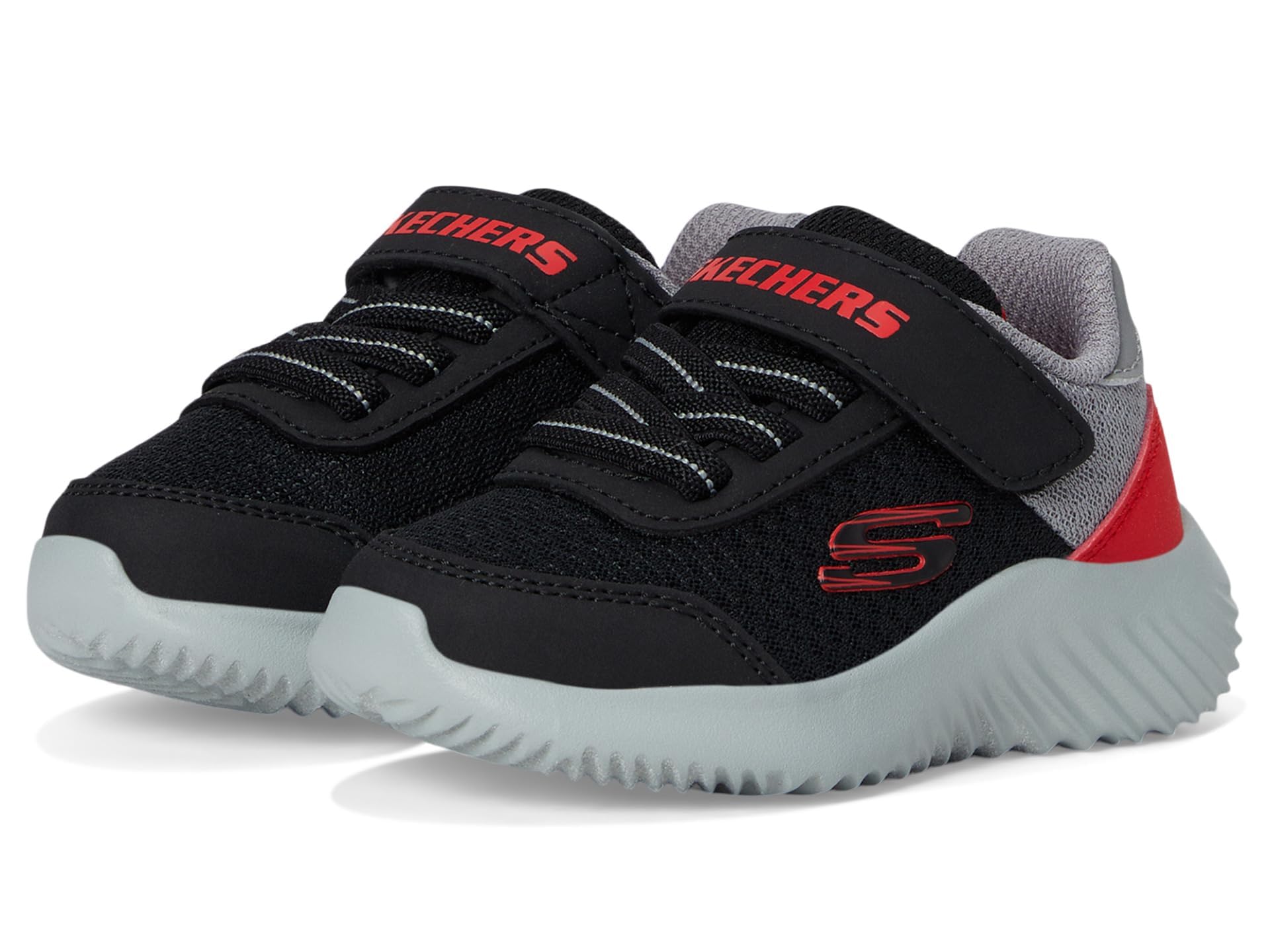 Skechers Boys Bounder - TREZIC Sneaker Black/Red 8 Toddler - BACKUPMYFILESNOW