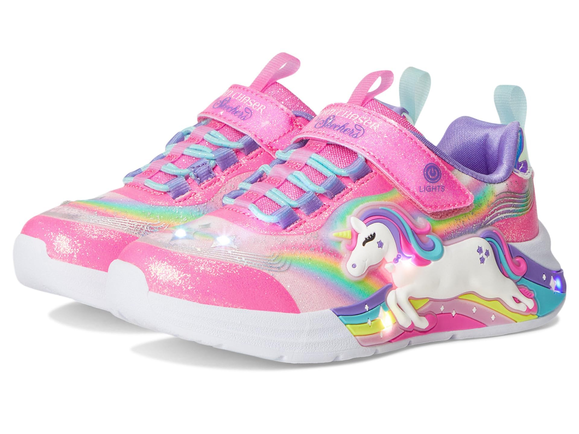 SKECHERS Girls Unicorn Chaser Sneaker Pink/Multi 7 Toddler - BACKUPMYFILESNOW