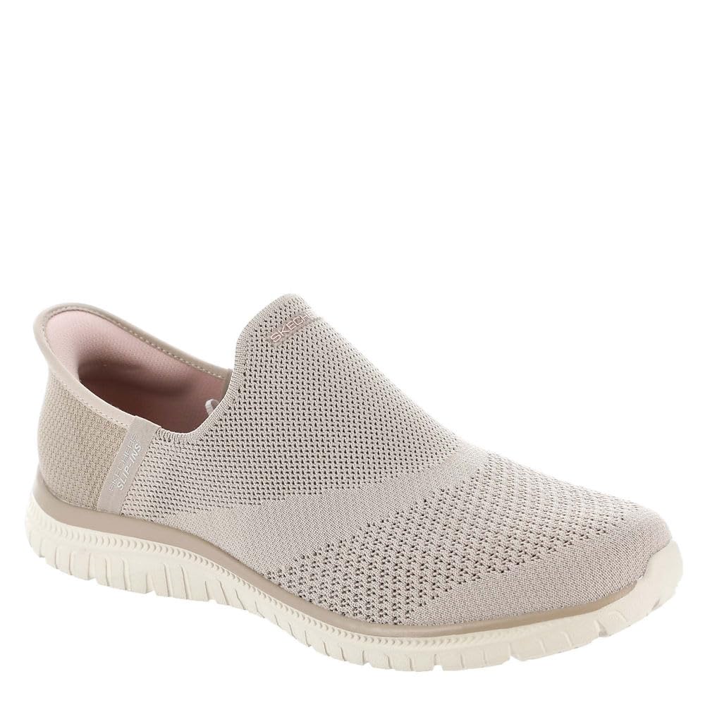 Skechers Womens Virtue - Sleek Sneaker Taupe=TPE 5.5 Wide - BACKUPMYFILESNOW