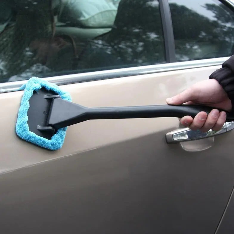 Microfiber Windshield Cleaner with Long Handle