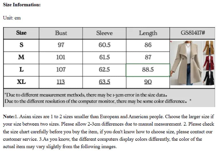 Slim Fit Fashion Coat - BACKUPMYFILESNOW