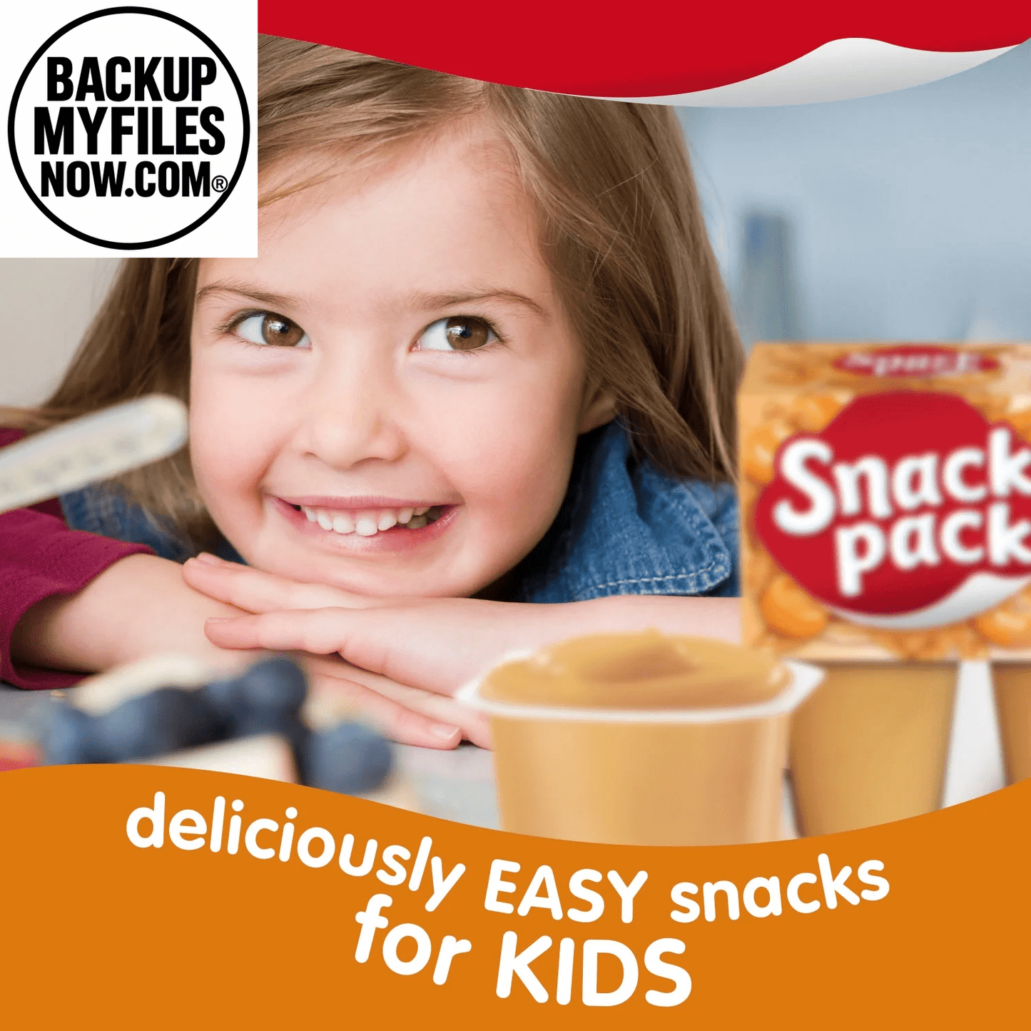 Four Snack Pack Super Size Butterscotch Pudding cups, 5.5 oz each, in a 6-pack, showing creamy pudding in individual cups.