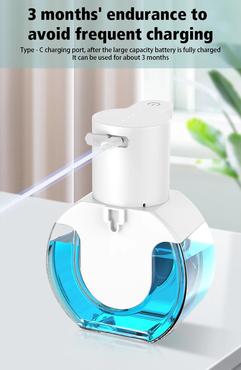 Soap Dispensers Touchless Automatic Foam Bathroom Smart Washing Hand Machine with USB Charging White High Quality ABS Material - BACKUPMYFILESNOW