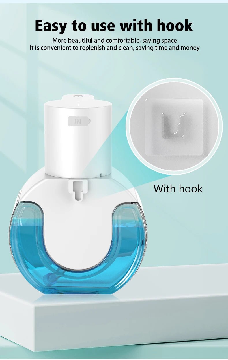 Soap Dispensers Touchless Automatic Foam Bathroom Smart Washing Hand Machine with USB Charging White High Quality ABS Material - BACKUPMYFILESNOW
