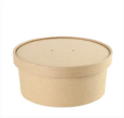 Thick Kraft Paper Disposable Round Food Box