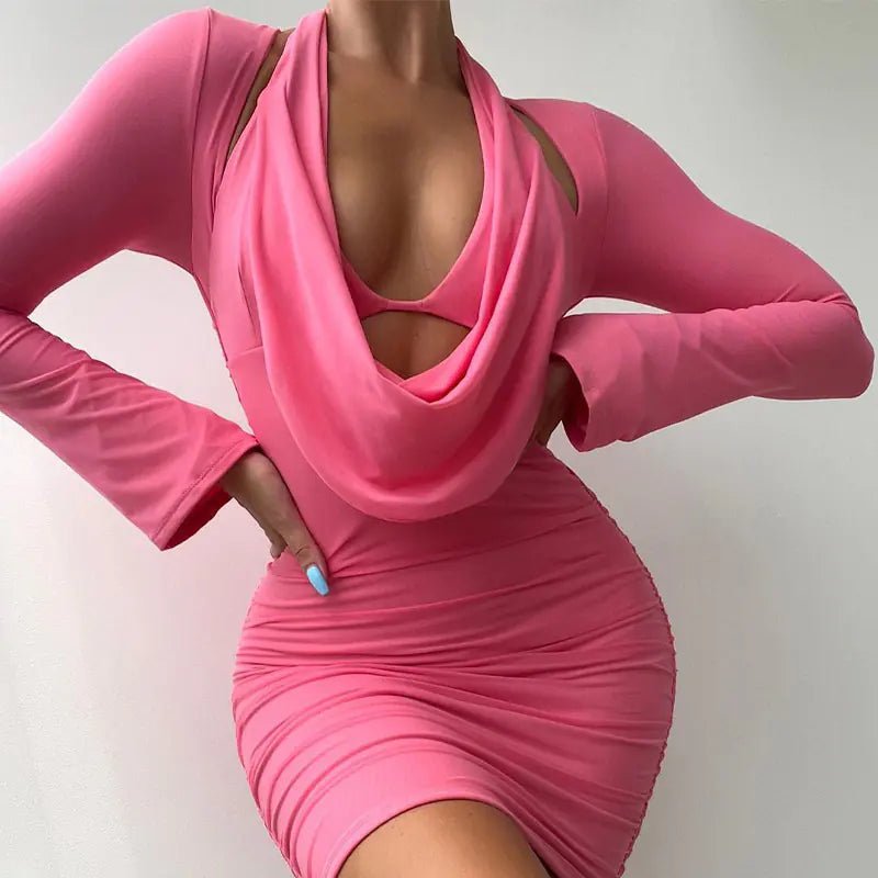 Solid Color Women's Fashion Dress - BACKUPMYFILESNOW