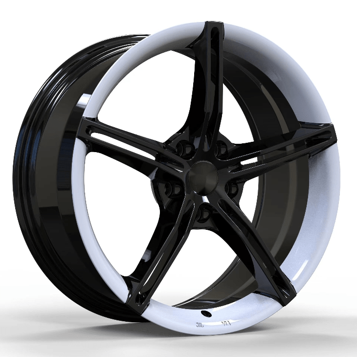 Set of four Tesery Tesla Model Y/S performance alloy rims, featuring sleek black finish and modern design for enhanced vehicle style.