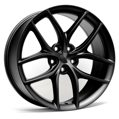 Set of four Tesla Model Y/S performance alloy rims by Tesery Official Store, showcasing sleek wheel design for electric vehicles.