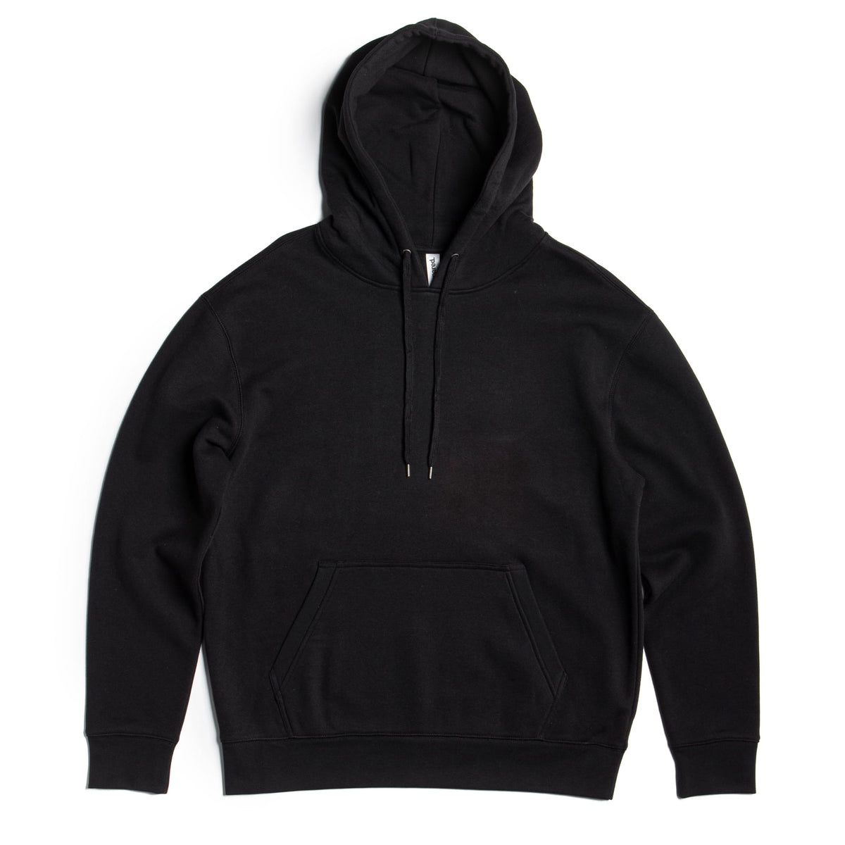 Black heavyweight fleece hoodie by SpectraUSA, XS size, featuring a cozy design and casual fit.