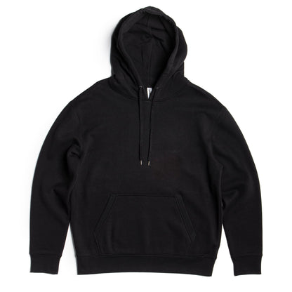 Black heavyweight fleece hoodie by SpectraUSA, XS size, featuring a cozy design and casual fit.