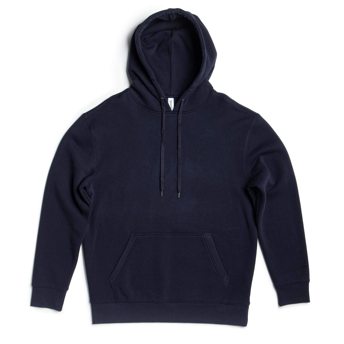Black heavyweight fleece hoodie by SpectraUSA, XS size, featuring a cozy, durable design.