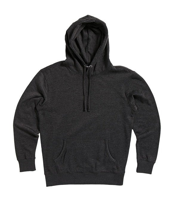 Charcoal heather fleece hoodie pullover by SpectraUSA, midweight fleece, XS size, casual and comfortable outerwear.
