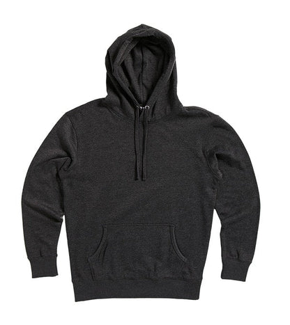 Charcoal heather fleece hoodie pullover by SpectraUSA, midweight fleece, XS size, casual and comfortable outerwear.