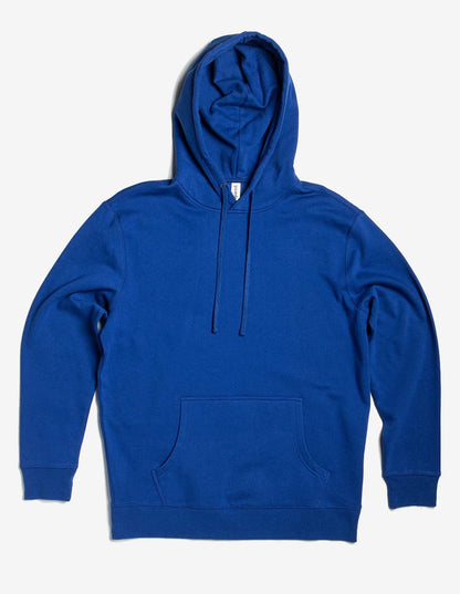 Charcoal heather SpectraUSA fleece hoodie pullover in XS, midweight fleece with a cozy, casual fit and soft texture.