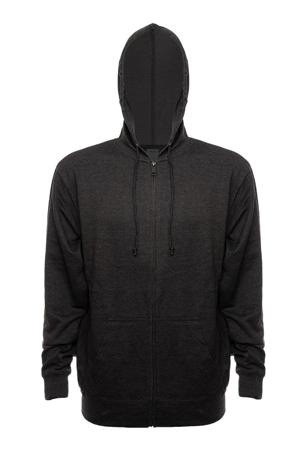 Navy blue SpectraUSA ZIP Hoodie made of French Terry fleece with front zipper and hood, XS size.