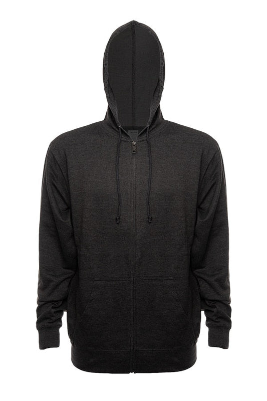 Navy blue SpectraUSA ZIP Hoodie made of French Terry fleece with front zipper and hood, XS size.