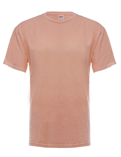 SpectraUSA neon pink garment dye applied to a T-shirt, vibrant color and fabric texture visible in the image.