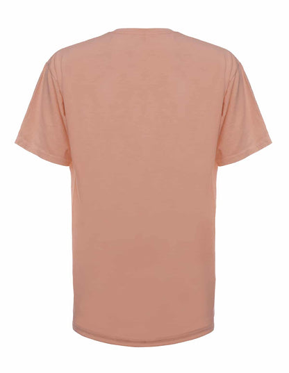 SpectraUSA neon pink garment dye applied to a T-shirt, vibrant pink color showcasing the dye's bright, bold finish.