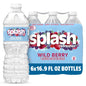 Six SPLASH REFRESHER Wild Berry flavored water bottles, 16.9 oz each, with electrolytes, zero sugar, and zero calories.