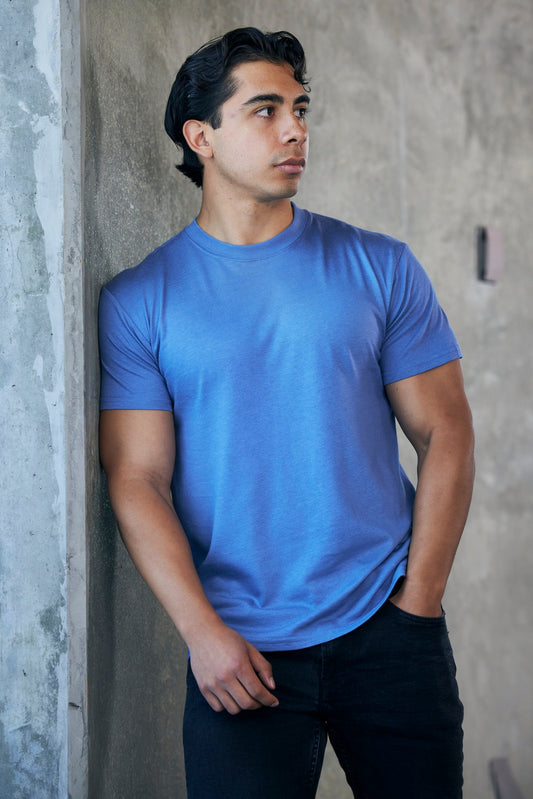 Black men's T-shirt by Spun Bamboo, made from bamboo viscose and organic cotton, featuring a classic short sleeve design.
