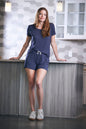 Women’s Spun Bamboo lounge set with heather grey T-shirt and matching shorts, comfortable women's bamboo lounge tops and shorts.