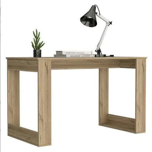 Computer Desk Albion With Ample Worksurface And Legs, Light Oak Finish