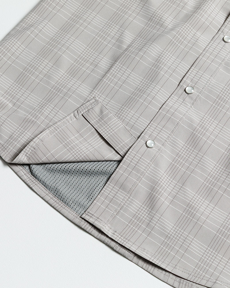Storm grey Deke SS shirt by Off The Grid Surplus, short sleeve button-up with a casual fit and durable fabric.