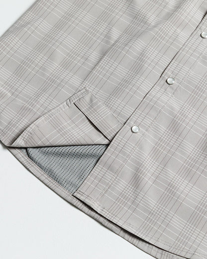 Storm grey Deke SS shirt by Off The Grid Surplus, short sleeve button-up with a casual fit and durable fabric.