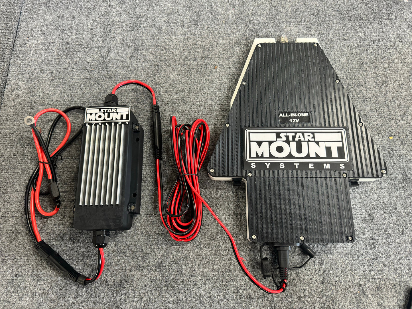 Star-Mount Explorer Pro Bundle for Gen 3 Starlink with 12V conversion from Star Mount Systems, showing wiring and mounting components.