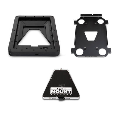 Star-Mount Voyager Bundle for Gen 3 Starlink with 12V conversion, black mount, and secure installation for satellite systems.