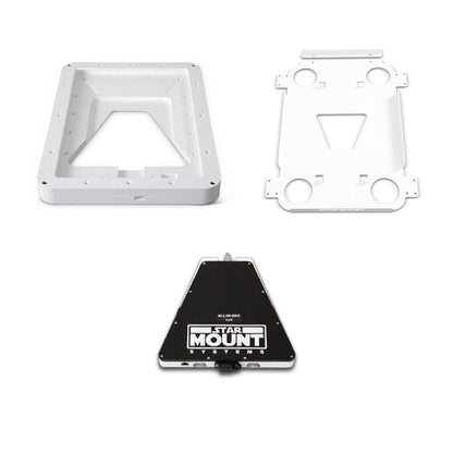 Star-Mount Voyager Bundle for Gen 3 Starlink 12V conversion, black mount with included power adapter and mounting hardware.