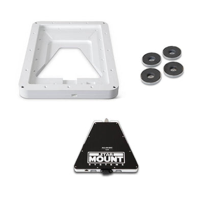 Star Mount Voyager Bundle for Gen 3 Starlink with 12V conversion, black mounting system, and included components for easy setup.