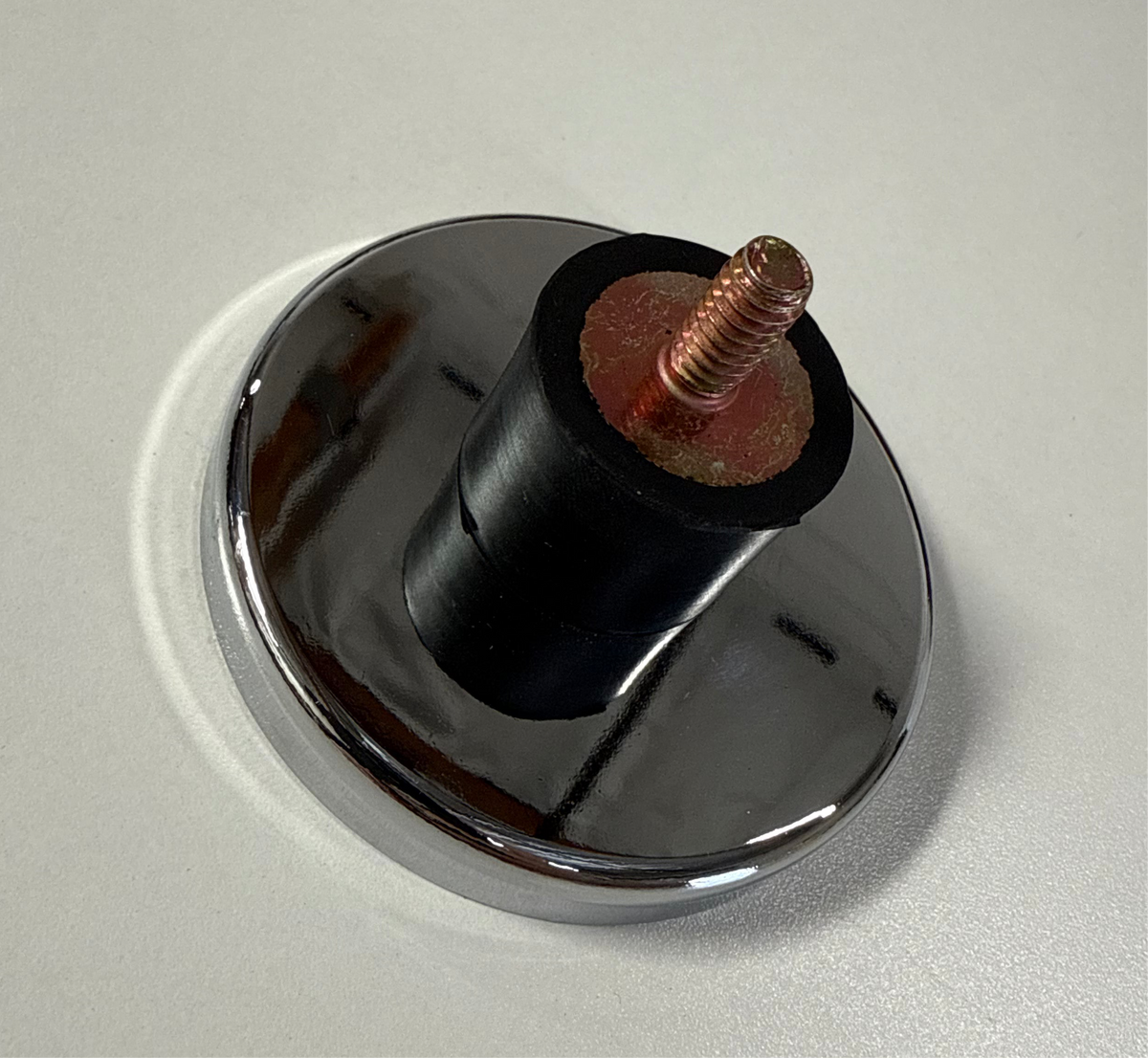Set of four flexible magnetic feet for flat mounts by Star Mount Systems, shown with their adjustable, rubberized contact surfaces.