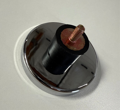 Set of four flexible magnetic feet for flat mounts by Star Mount Systems, shown with their adjustable, rubberized contact surfaces.