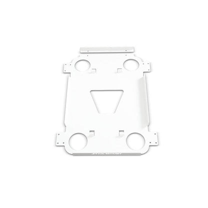 White quick-release mount for Gen 3 Voyager Star-Mount by Star Mount Systems, shown from the top view.