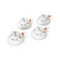 Set of four white suction feet for flat mount, vacuum mount system by Star Mount Systems, showing smooth, circular suction cups.