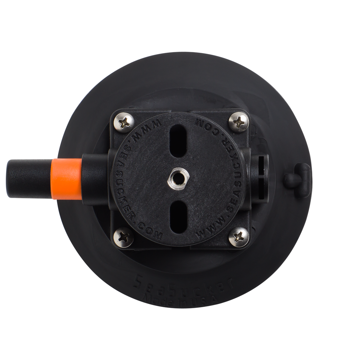 Set of four vacuum suction feet for flat mounts by Star Mount Systems, used for secure attachment to smooth surfaces.