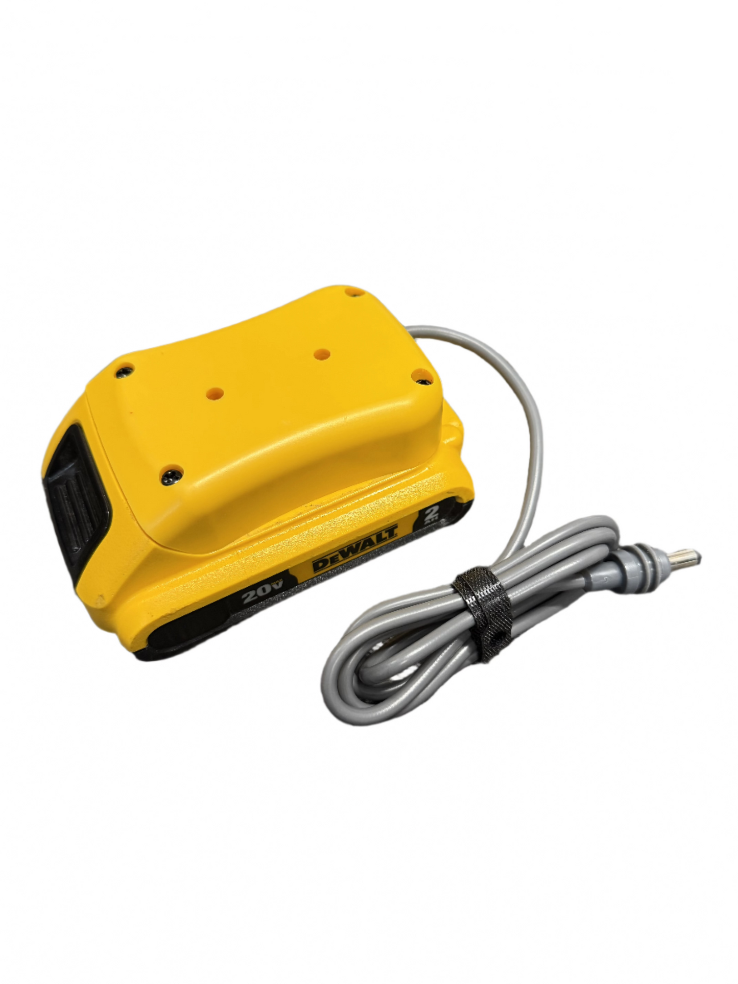 Star Mount Systems Dewalt battery adapter for mini power tools, showing the black plastic connector and metal contacts.