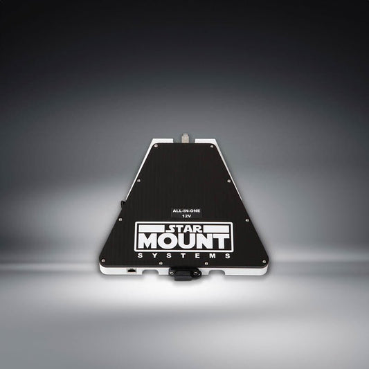 Star-Box 12V DC conversion for Starlink Gen 3 satellite dish by Star Mount Systems, without mount, shown in image.