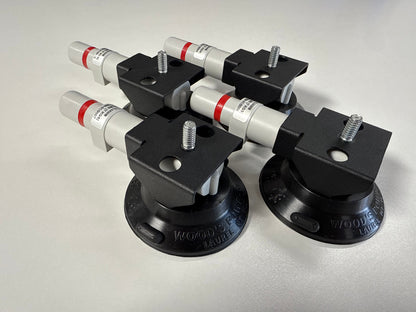 Set of four Star Mount Systems suction feet for MINI Star-Mount vacuum products, designed for secure mounting and stability.