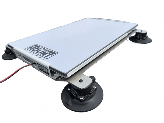 Black Star Mount Explorer PRO mount for Gen 3 Starlink by Star Mount Systems, designed for secure satellite dish installation.