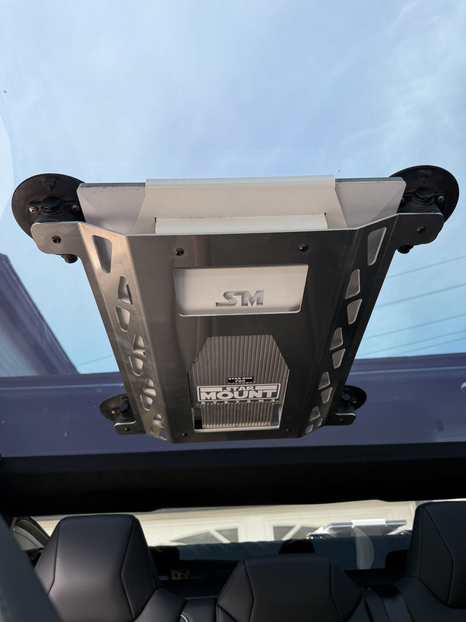 Black Star Mount Systems Explorer PRO mount for Gen 3 Starlink satellite dish, designed for secure outdoor installation.