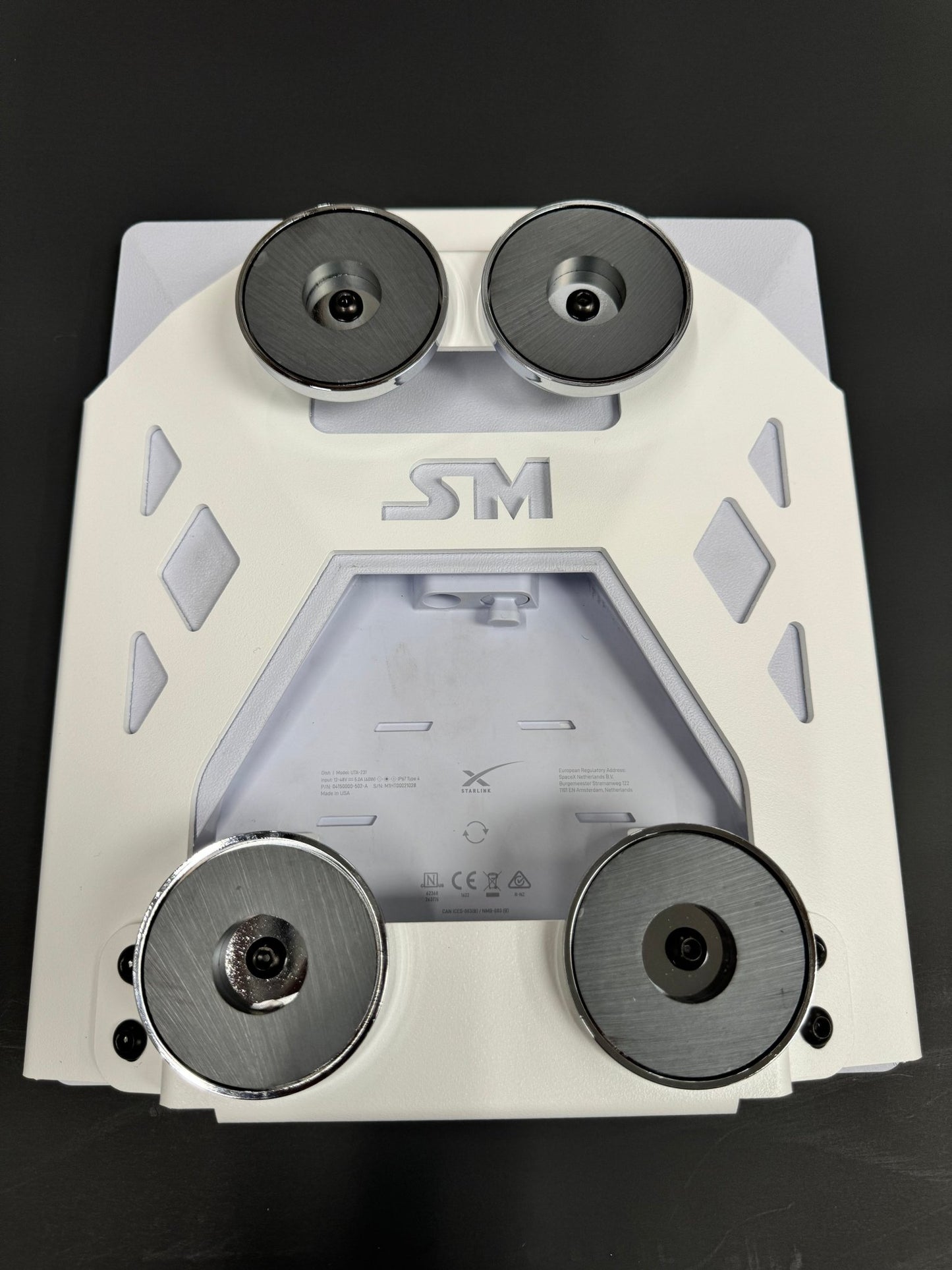 Black Star-Mount MINI Explorer Mount by Star Mount Systems, compact mount for securing devices or gear.