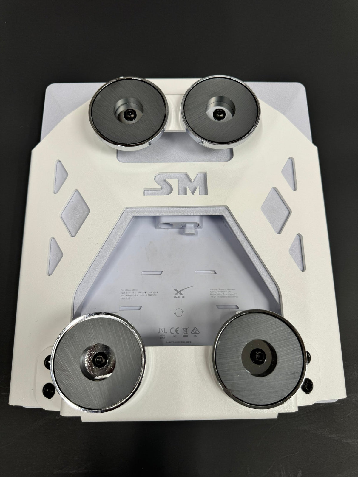 Black Star-Mount MINI Explorer Mount by Star Mount Systems, compact mount for securing devices or gear.