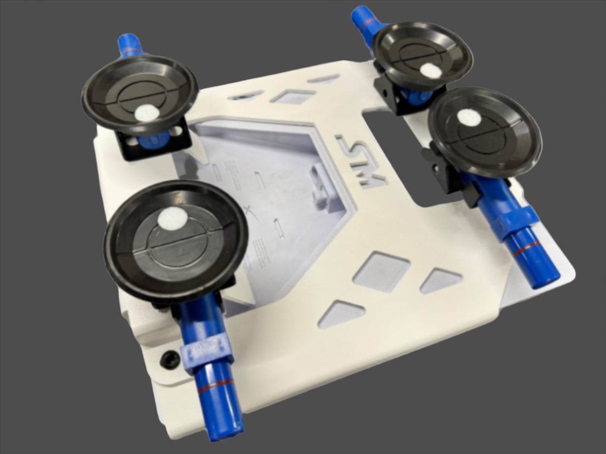 Black Star-Mount Systems MINI Explorer Mount for securing cameras or accessories on various surfaces.