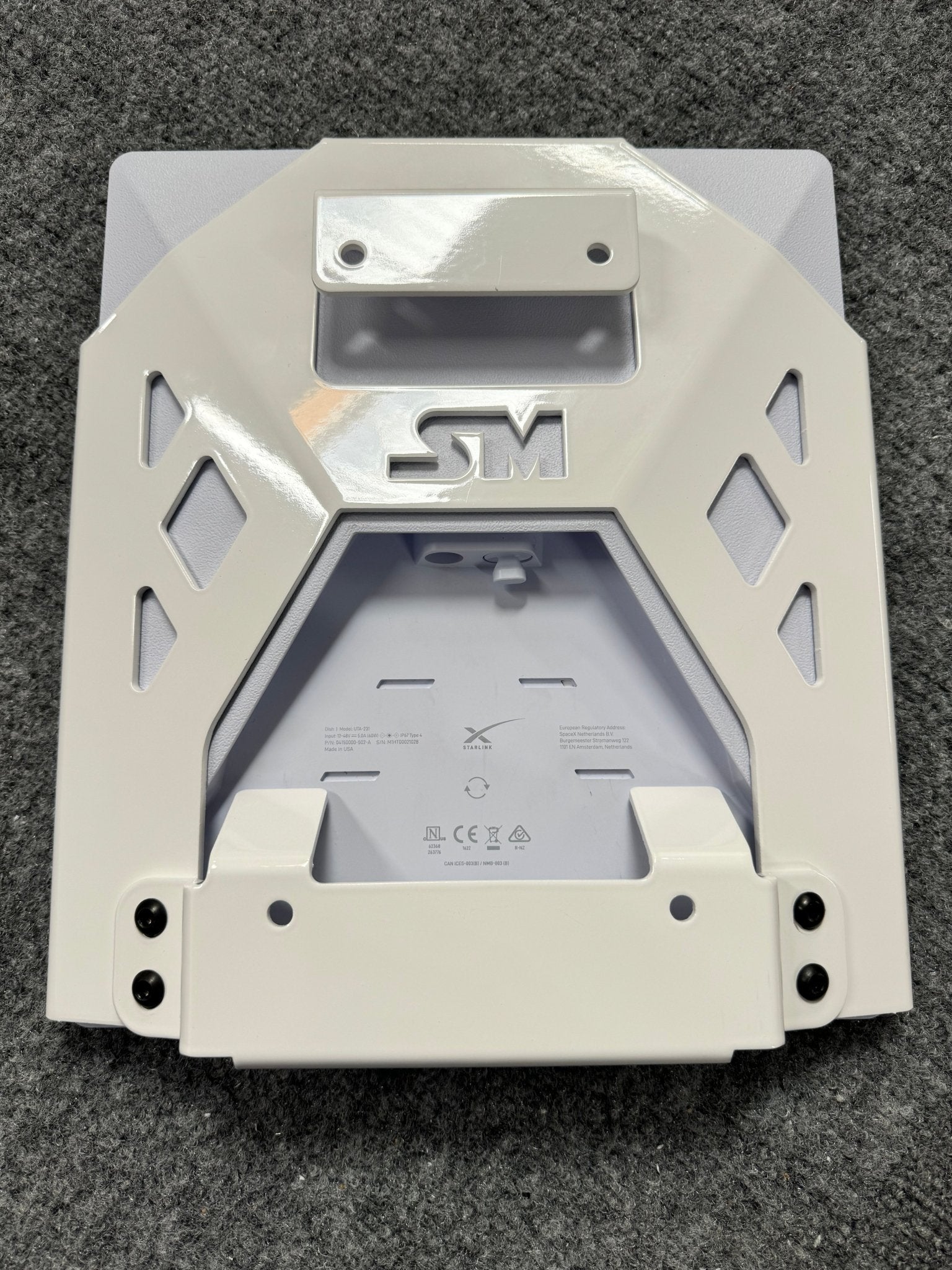 Black Star-Mount MINI Explorer Mount by Star Mount Systems, compact mount for versatile device attachment.