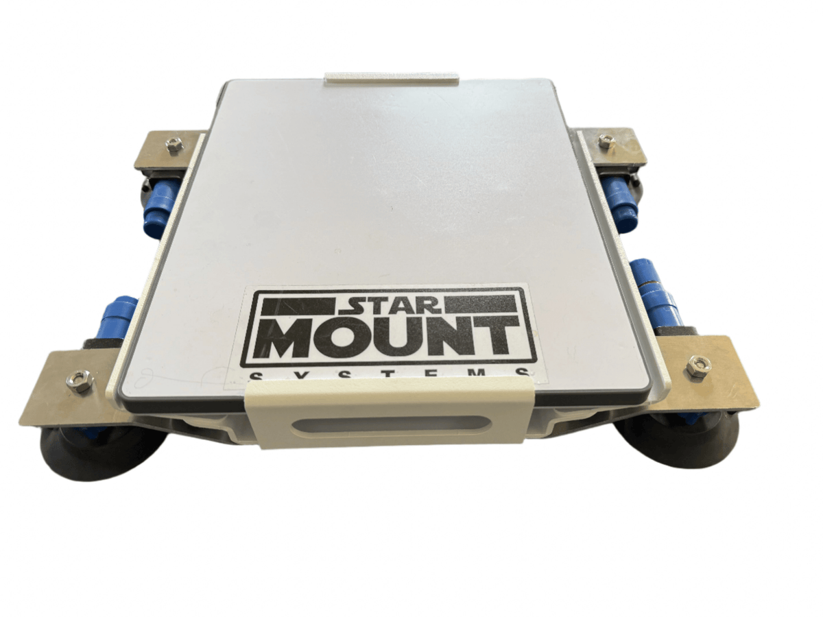 Black Star Mount Systems MINI Explorer PRO mount, compact mount for cameras or devices, shown in a close-up view.